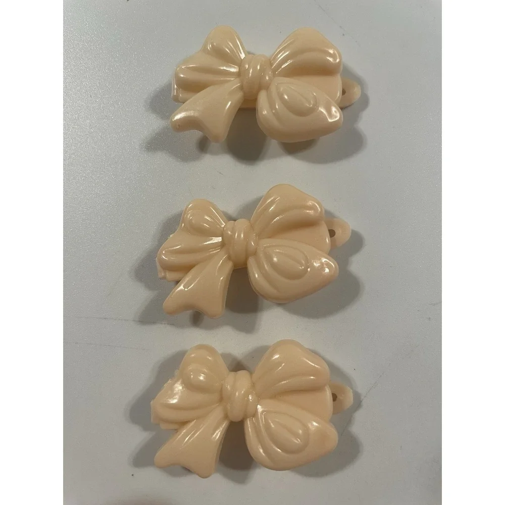 Vintage Lot Hair Clip‎ Butterfly Flower Bows White Iridescent Holo 80s 90s Y2K